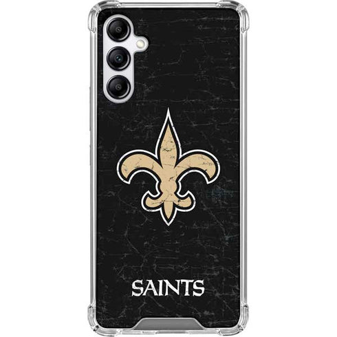 NFL New Orleans Saints Distressed Galaxy A15 5G Clear Case